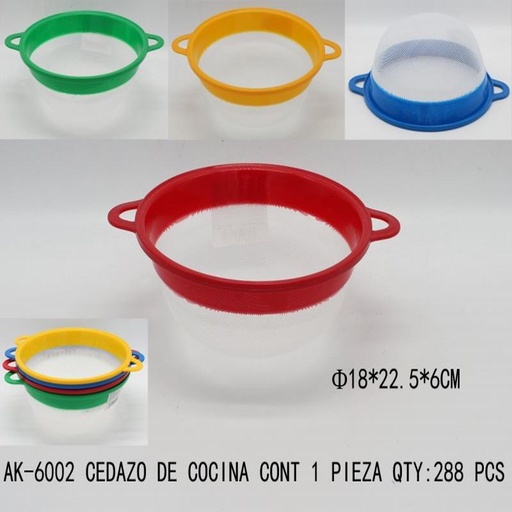 [AK-6002 [288 PZS/CAJA]] [AK-6002] CEDAZO DE COCINA DE PLASTICO