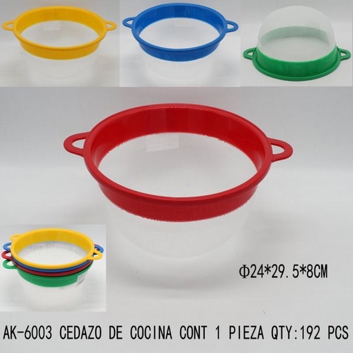 [AK-6003 [192 PZS/CAJA]] [AK-6003] CEDAZO DE COCINA DE PLASTICO