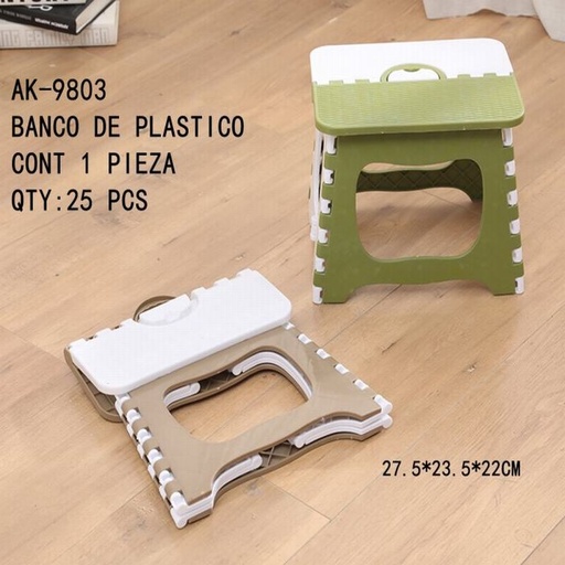 [AK-9803 [25 PZS/CAJA]] [AK-9803] BANCO DE PLASTICO MEDIANO