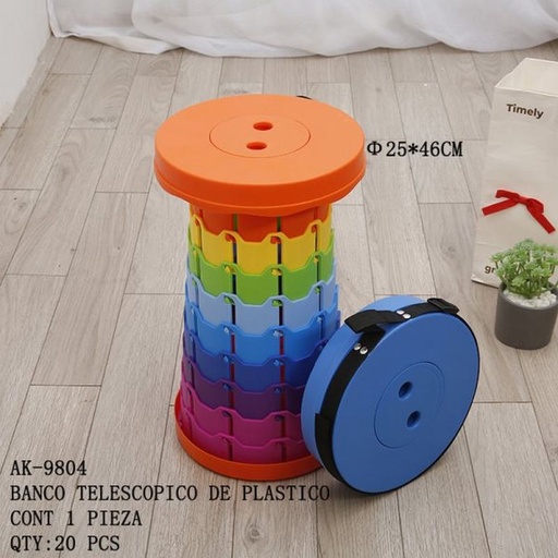 [AK-9804 [20 PZS/CAJA]] [AK-9804] BANCO TELESCOPICO DE PLASTICO