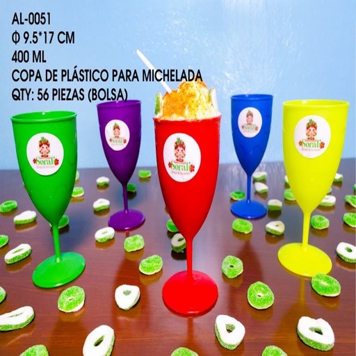 [AL-0051 [56 PZS/CAJA]] [AL-0051] COPA DE PLASTICO PARA MICHELADA