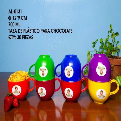 [AL-0131 [30 PZS/CAJA]] [AL-0131] TAZA DE PLASTICO PARA CHOCOLATE