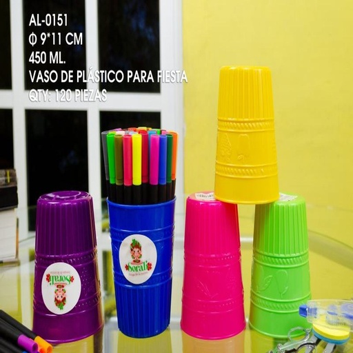 [AL-0151 [120 PZS/CAJA]] [AL-0151] VASO DE PLASTICO PARA FIESTA