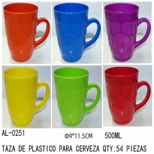 [AL-0251 [54 PZS/CAJA]] [AL-0251] TAZA DE PLASTICO PARA CERVEZA