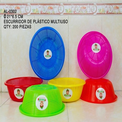 [AL-0302 [200 PZS/CAJA]] [AL-0302] ESCURRIDOR DE PLASTICO MULTIUSO