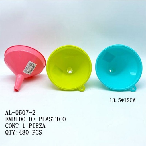[AL-0507-2 [480 PZS/CAJA]] [AL-0507-2] EMBUDO DE PLASTICO