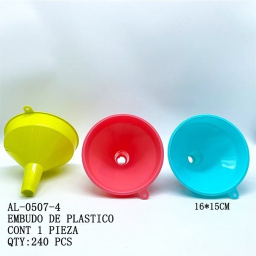 [AL-0507-4 [240 PZS/CAJA]] [AL-0507-4] EMBUDO DE PLASTICO