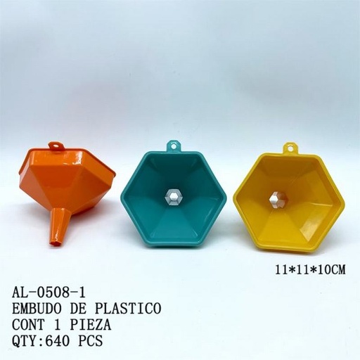 [AL-0508-1 [640 PZS/CAJA]] [AL-0508-1] EMBUDO DE PLASTICO