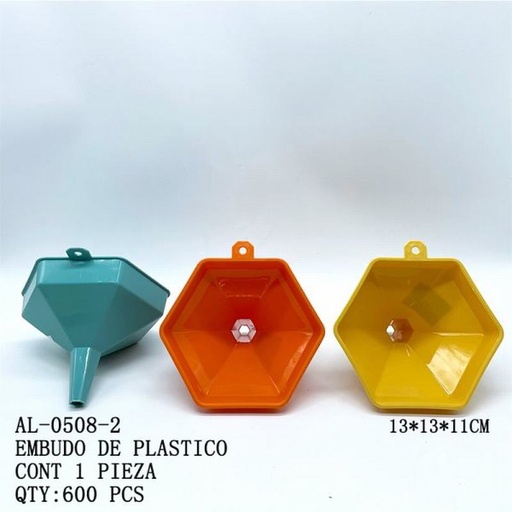 [AL-0508-2 [600 PZS/CAJA]] [AL-0508-2] EMBUDO DE PLASTICO