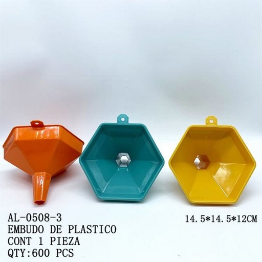 [AL-0508-3 [600 PZS/CAJA]] [AL-0508-3] EMBUDO DE PLASTICO