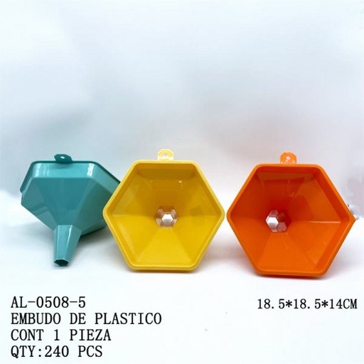[AL-0508-5 [240 PZS/CAJA]] [AL-0508-5] EMBUDO DE PLASTICO