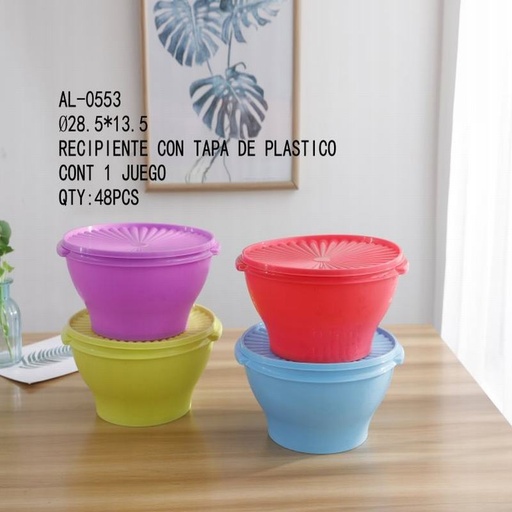 [AL-0553 [48 PZS/CAJA]] [AL-0553] RECIPIENTE CON TAPA DE PLASTICO