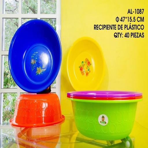 [AL-1087 [40 PZS/CAJA]] [AL-1087] PALANGANA DE PLASTICO GRANDE