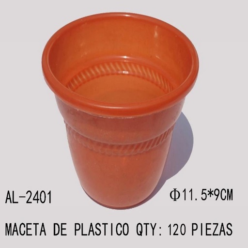 [AL-2401 [120 PZS/CAJA]] [AL-2401] MACETA DE PLASTICO