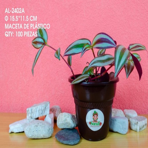 [AL-2402A [100 PZS/CAJA]] [AL-2402A] MACETA DE PLASTICO