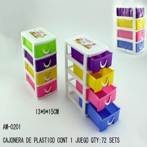 [AM-0201 [72 PZS/CAJA]] [AM-0201] CAJONERA DE PLASTICO