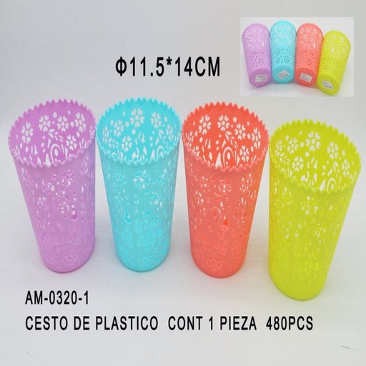 [AM-0320-1 [480 PZS/CAJA]] [AM-0320-1] CESTO DE PLASTICO