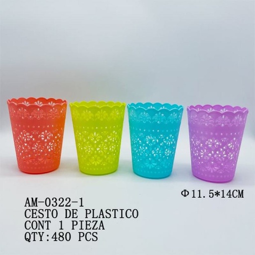 [AM-0322-1 [480 PZS/CAJA]] [AM-0322-1] CESTO DE PLASTICO