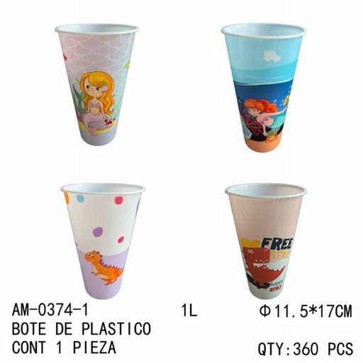 [AM-0374-1 [360 PZS/CAJA]] [AM-0374-1] BOTE DE PLASTICO