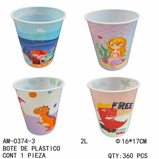 [AM-0374-3 [360 PZS/CAJA]] [AM-0374-3] BOTE DE PLASTICO