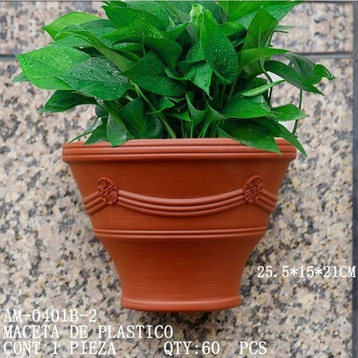 [AM-0401B-2 [60 PZS/CAJA]] [AM-0401B-2] MACETA DE PLASTICO