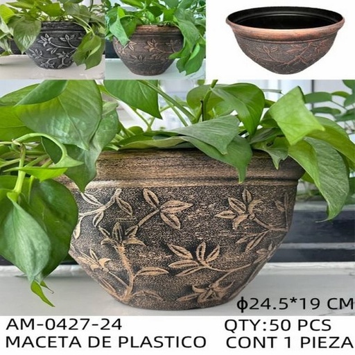 [AM-0427-24 [50 PZS/CAJA]] [AM-0427-24] MACETA DE PLASTICO
