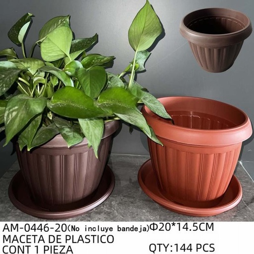 [AM-0446-20 [144 PZS/CAJA]] [AM-0446-20] MACETA DE PLASTICO