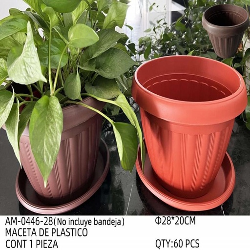 [AM-0446-28 [60 PZS/CAJA]] [AM-0446-28] MACETA DE PLASTICO