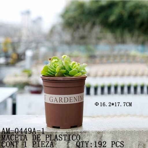 [AM-0449A-1 [192 PZS/CAJA]] [AM-0449A-1] MACETA DE PLASTICO