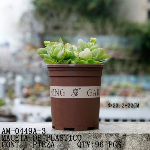 [AM-0449A-3 [96 PZS/CAJA]] [AM-0449A-3] MACETA DE PLASTICO