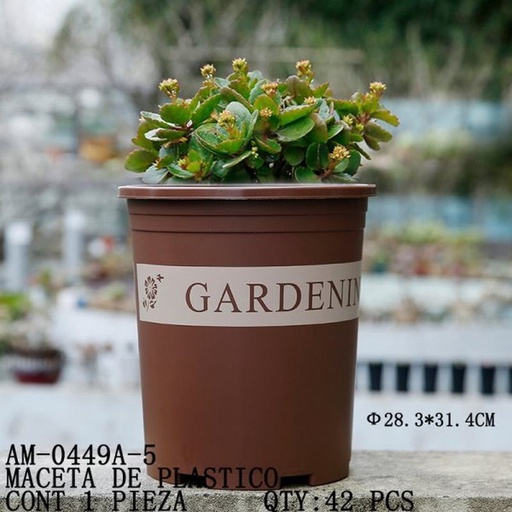 [AM-0449A-5 [42 PZS/CAJA]] [AM-0449A-5] MACETA DE PLASTICO