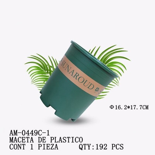 [AM-0449C-1 [192 PZS/CAJA]] [AM-0449C-1] MACETA DE PLASTICO