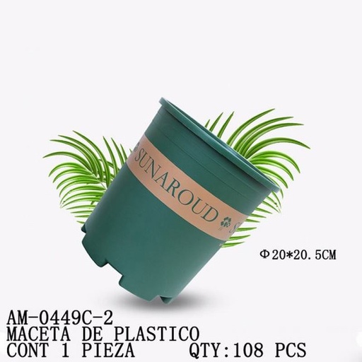 [AM-0449C-2 [108 PZS/CAJA]] [AM-0449C-2] MACETA DE PLASTICO