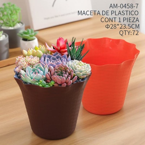 [AM-0458-7 [72 PZS/CAJA]] [AM-0458-7] MACETA DE PLASTICO