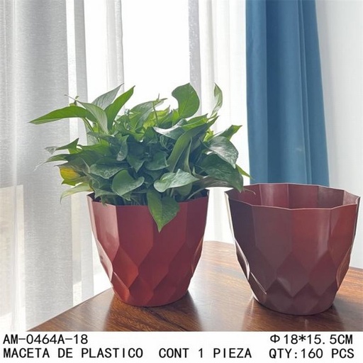 [AM-0464A-18 [160 PZS/CAJA]] [AM-0464A-18] MACETA DE PLASTICO
