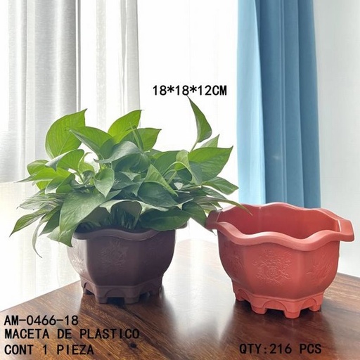 [AM-0466-18 [216 PZS/CAJA]] [AM-0466-18] MACETA DE PLASTICO