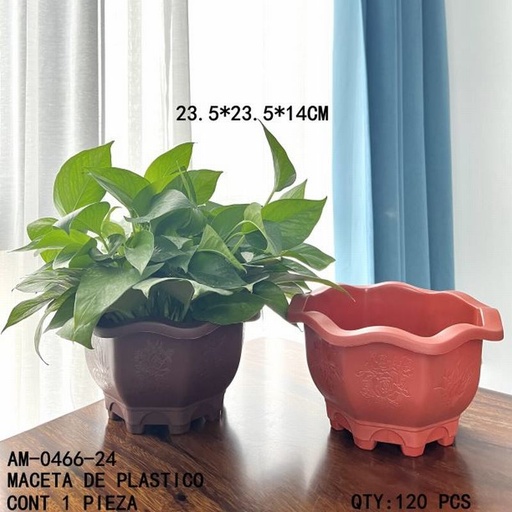 [AM-0466-24 [120 PZS/CAJA]] [AM-0466-24] MACETA DE PLASTICO