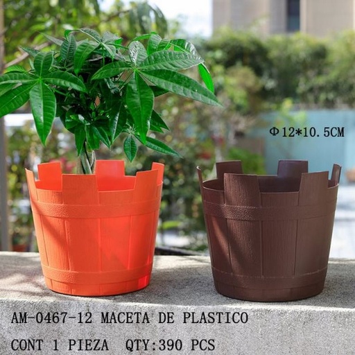 [AM-0467-12 [390 PZS/CAJA]] [AM-0467-12] MACETA DE PLASTICO