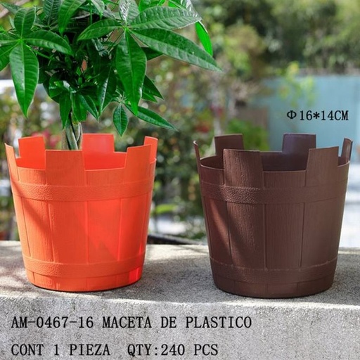 [AM-0467-16 [240 PZS/CAJA]] [AM-0467-16] MACETA DE PLASTICO