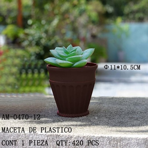 [AM-0470-12 [420 PZS/CAJA]] [AM-0470-12] MACETA DE PLASTICO