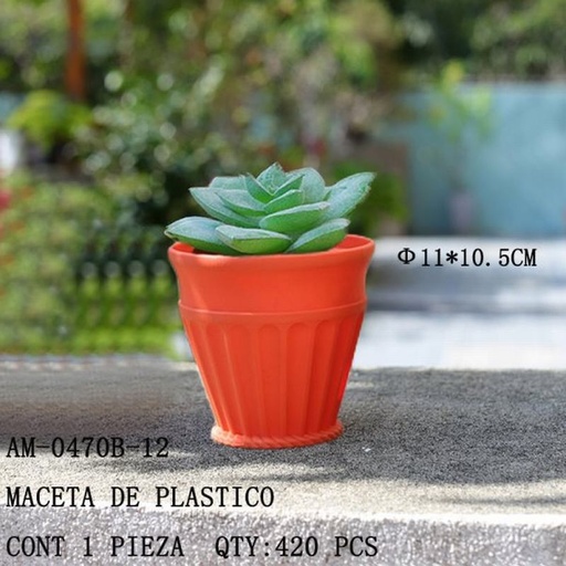 [AM-0470B-12 [420 PZS/CAJA]] [AM-0470B-12] MACETA DE PLASTICO