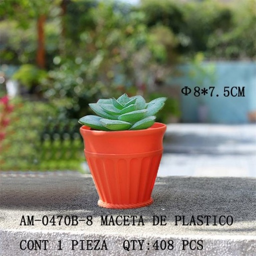 [AM-0470B-8 [408 PZS/CAJA]] [AM-0470B-8] MACETA DE PLASTICO