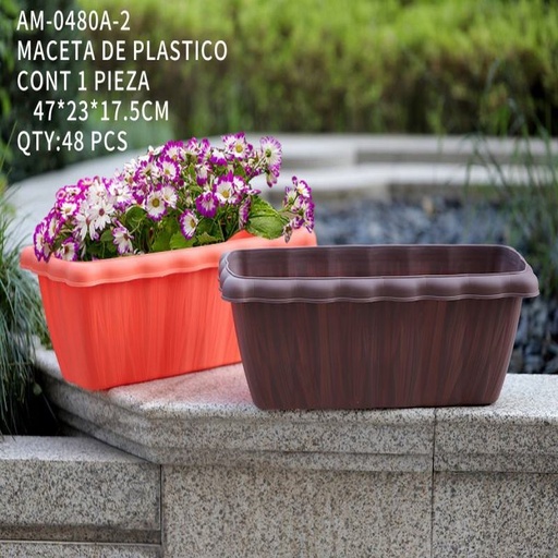 [AM-0480A-2 [48 PZS/CAJA]] [AM-0480A-2] MACETA DE PLASTICO