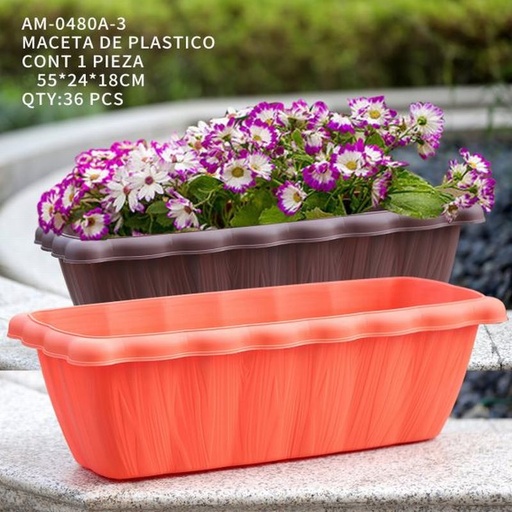 [AM-0480A-3 [36 PZS/CAJA]] [AM-0480A-3] MACETA DE PLASTICO