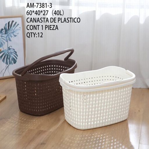 [AM-7381-3 [12 PZS/CAJA]] [AM-7381-3] CANASTA DE PLASTICO