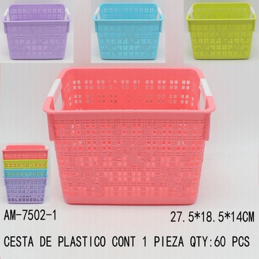 [AM-7502-1 [60 PZS/CAJA]] [AM-7502-1] CESTA DE PLASTICO