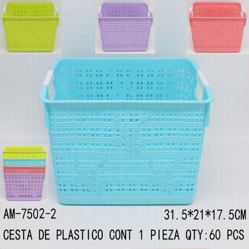 [AM-7502-2 [60 PZS/CAJA]] [AM-7502-2] CESTA DE PLASTICO