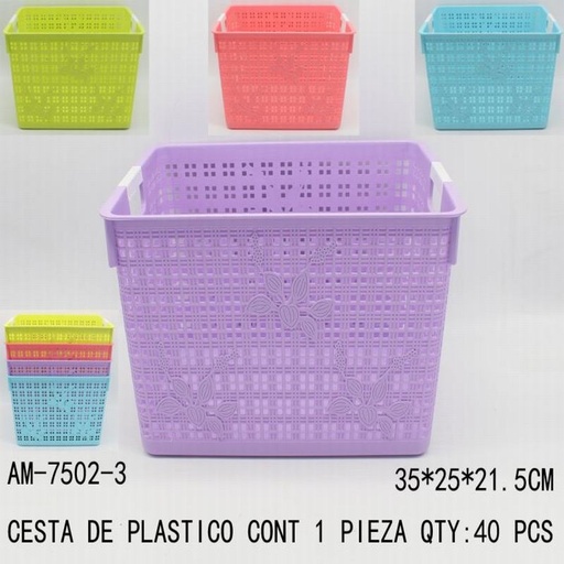 [AM-7502-3 [40 PZS/CAJA]] [AM-7502-3] CESTA DE PLASTICO