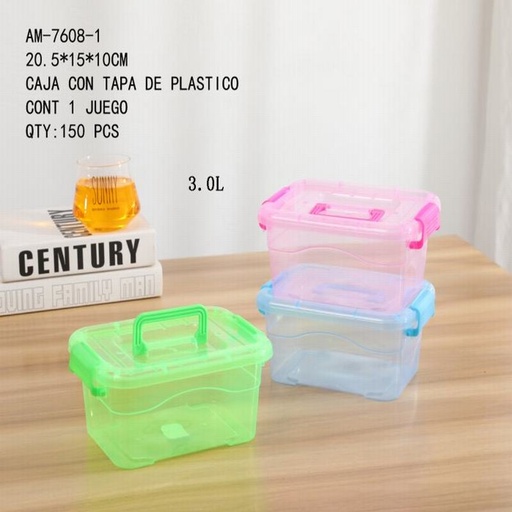 [AM-7608-1 [150 PZS/CAJA]] [AM-7608-1] CAJA CON TAPA DE PLASTICO