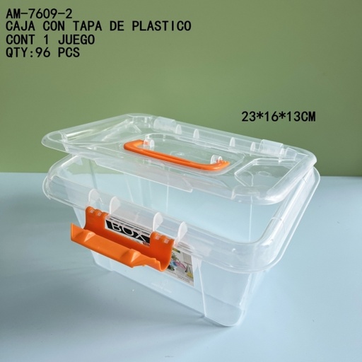 [AM-7609-2 [96 PZS/CAJA]] [AM-7609-2] CAJA CON TAPA DE PLASTICO